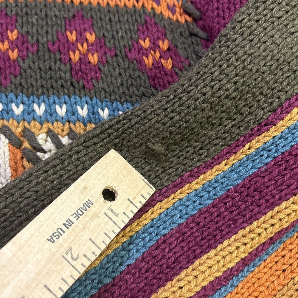 VTG Reference Point Women Knit Sweater Sz M Abstract Color Block Granny Blocks - Picture 10 of 11